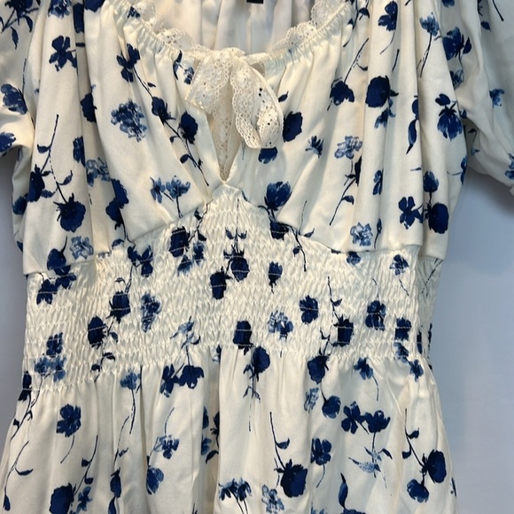 Ever After Blue and White Floral Dress - Picture 9 of 11